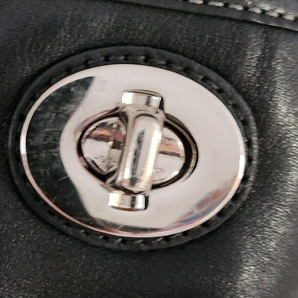 Euc Vintage Coach Gallery Y2k Black Pleated Shoulder Bag PUrse - Picture 13 of 15